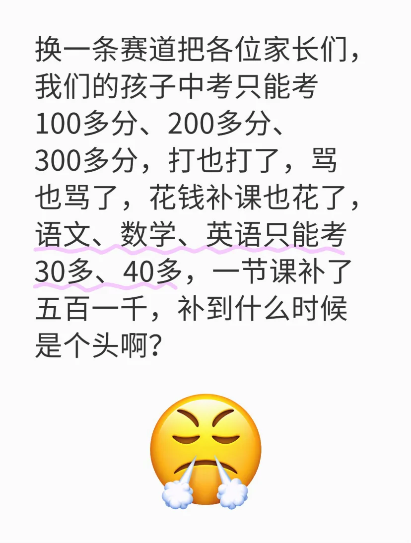 中考三百分以下，请换一条赛道！ 第2张