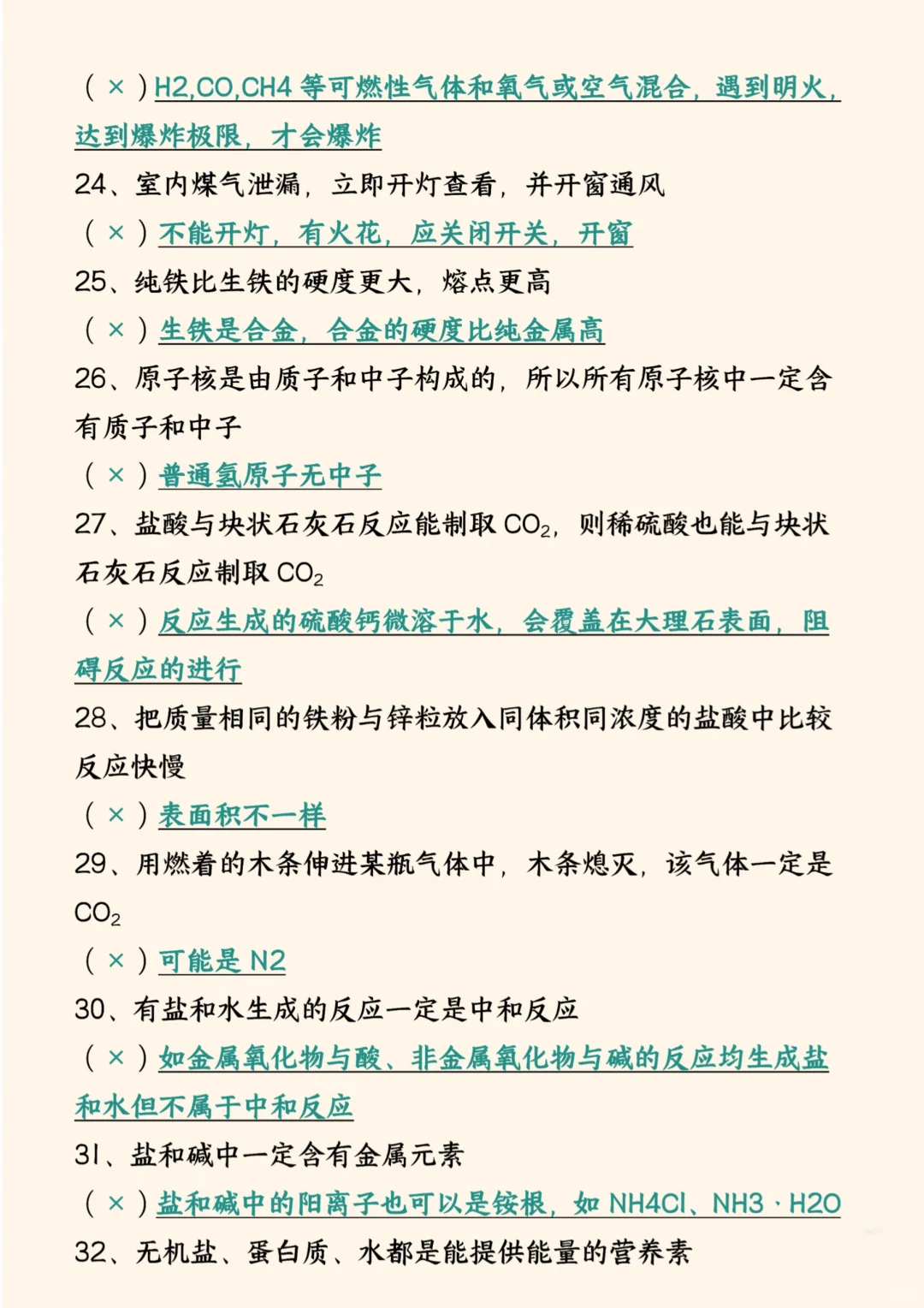 ！！中考化学提分锦囊-易错点70个 第5张