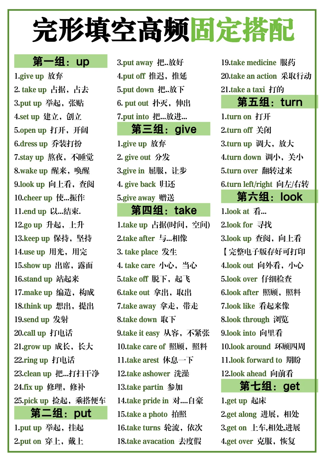 【中考英语短语天花板】高频考点全汇总 第3张