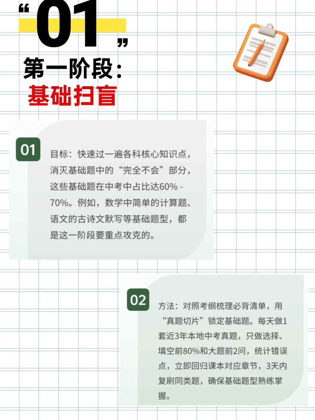 ⏰中考63天冲刺计划 把时间掰成两半用！ 第3张