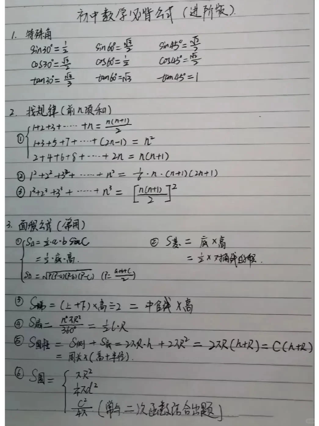 数学中考必考知识点，学完考140+ 第1张