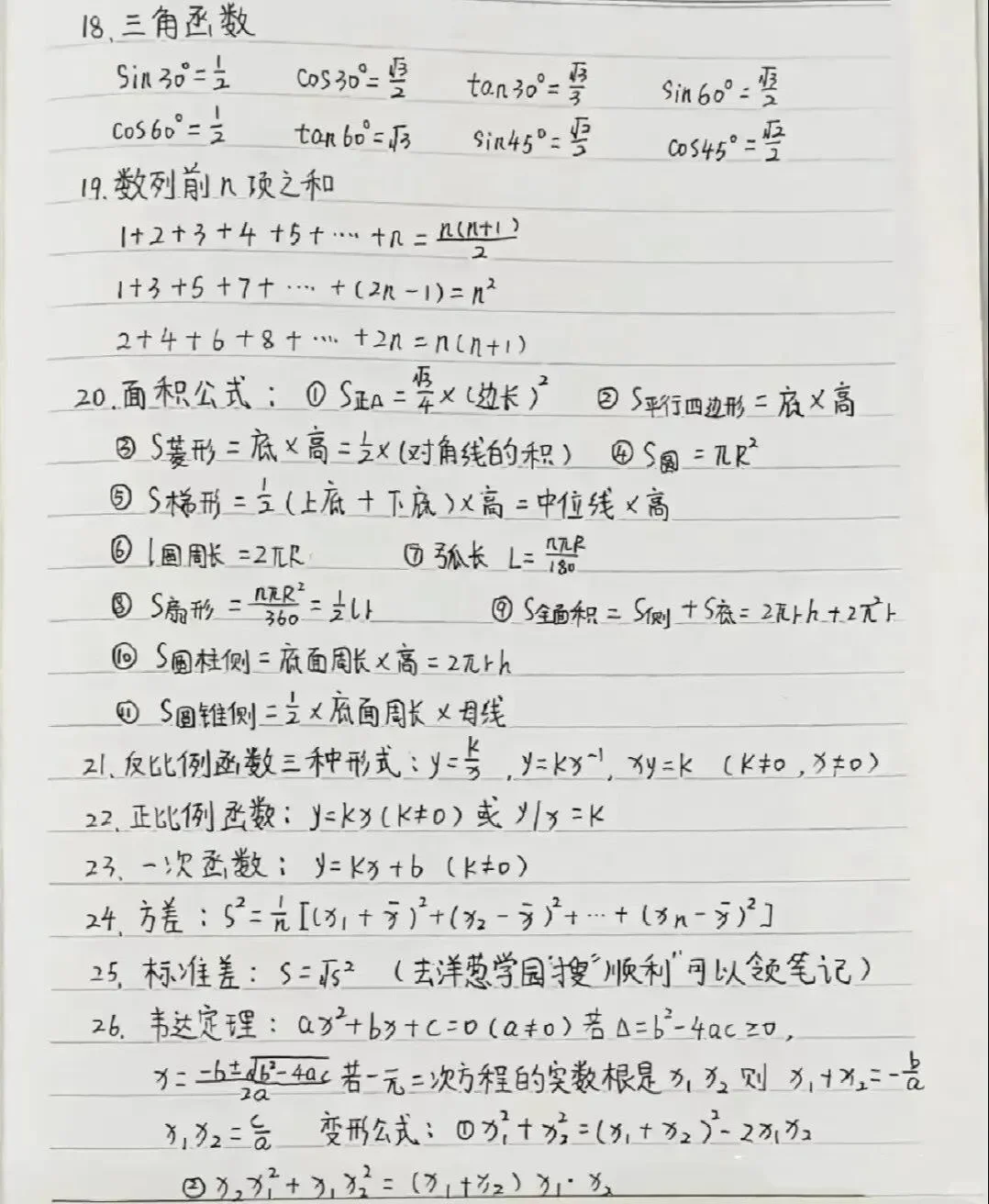 数学中考必考知识点，学完考140+ 第4张