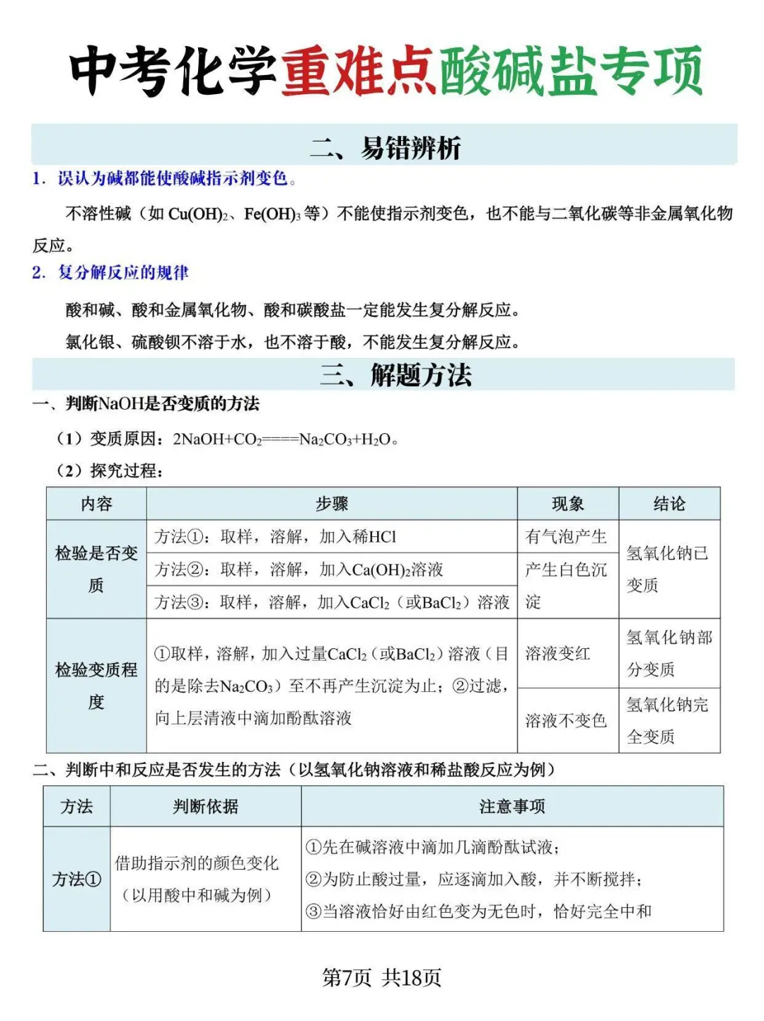 端午抓紧学，马上中考化学掌握这些稳了 第5张