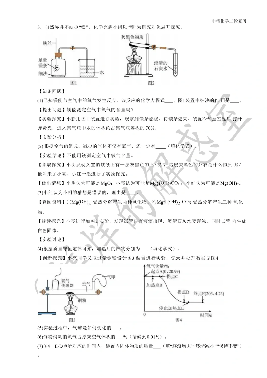 2025年中考化学专题冲刺复习——实验探究题 第6张