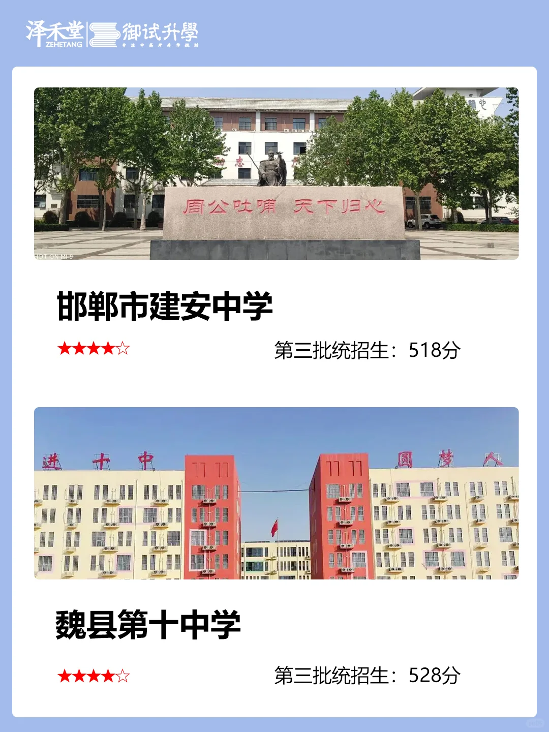 【中学篇】邯郸高中前二十排名及分数线 第12张
