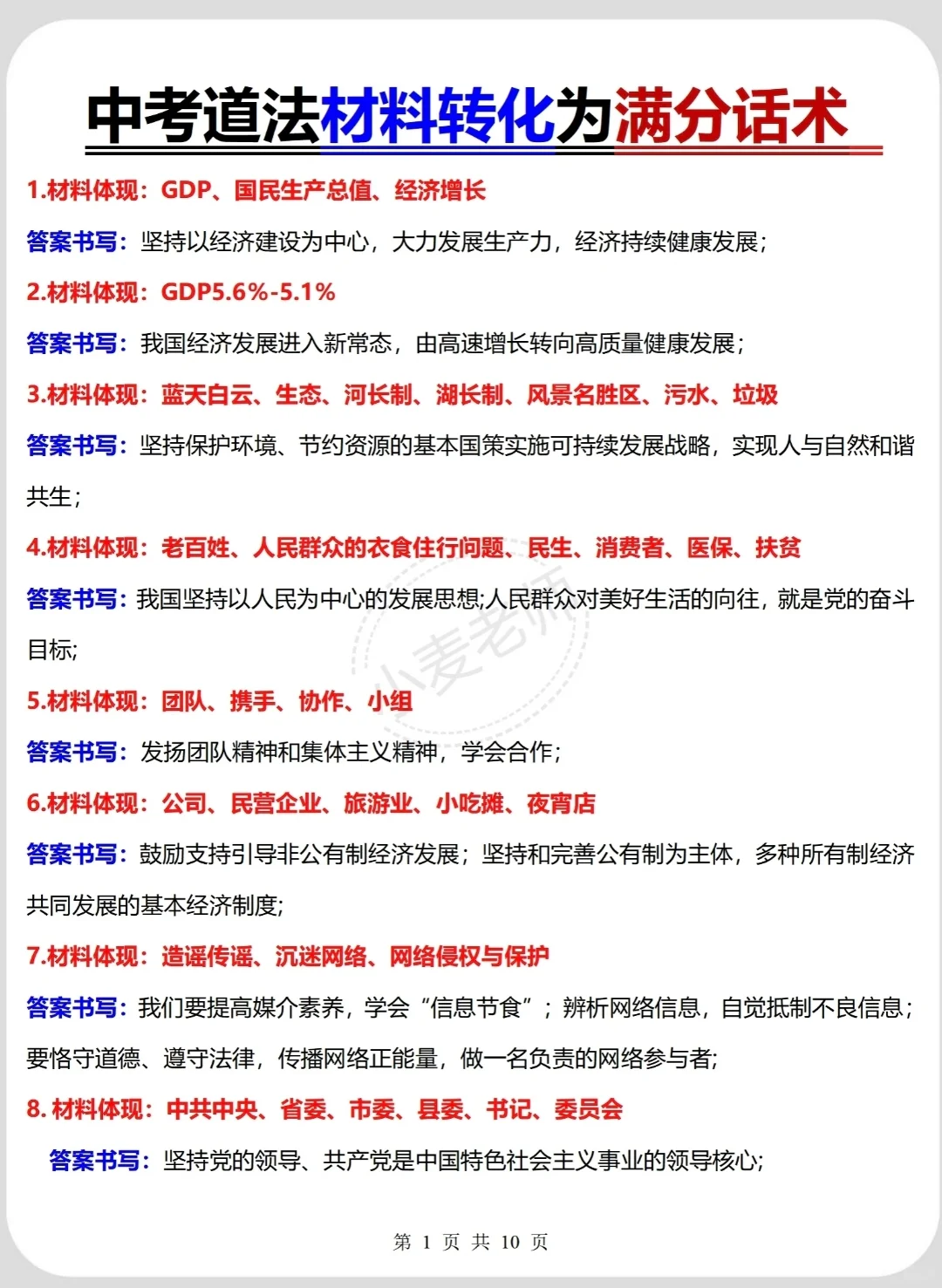 6月中考！背完这些！包上重高啊！ 第4张