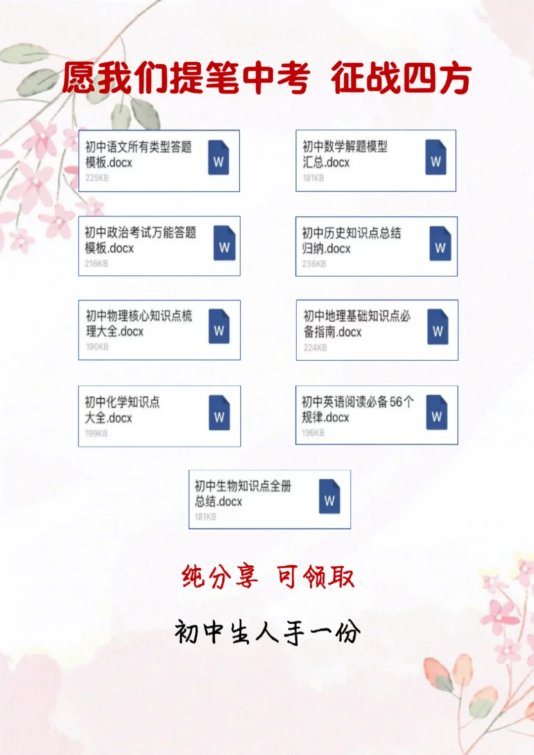 提醒一下6月参加中考的人！！ 第1张
