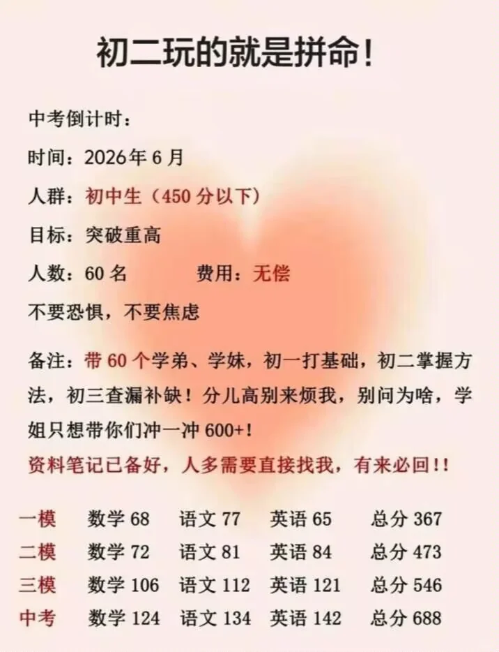 初中生还玩呢真的以为自己会考上啊！ 第3张