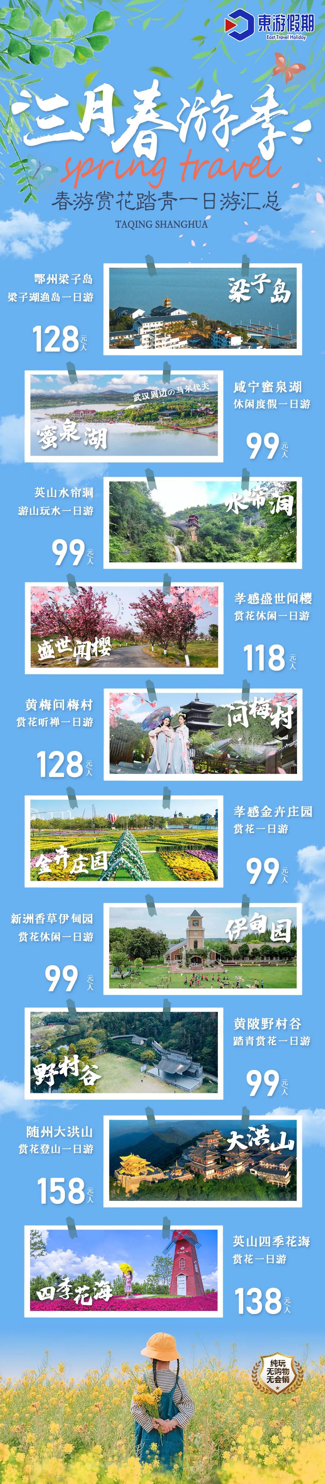 3月春季亲子踏春行,踏青赏花周边游直通车合集