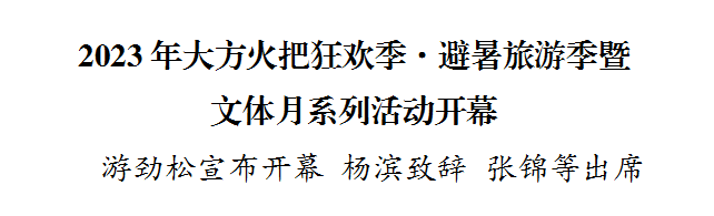 2023年大方火把狂欢季·避暑旅游季暨文体月系列活动开幕