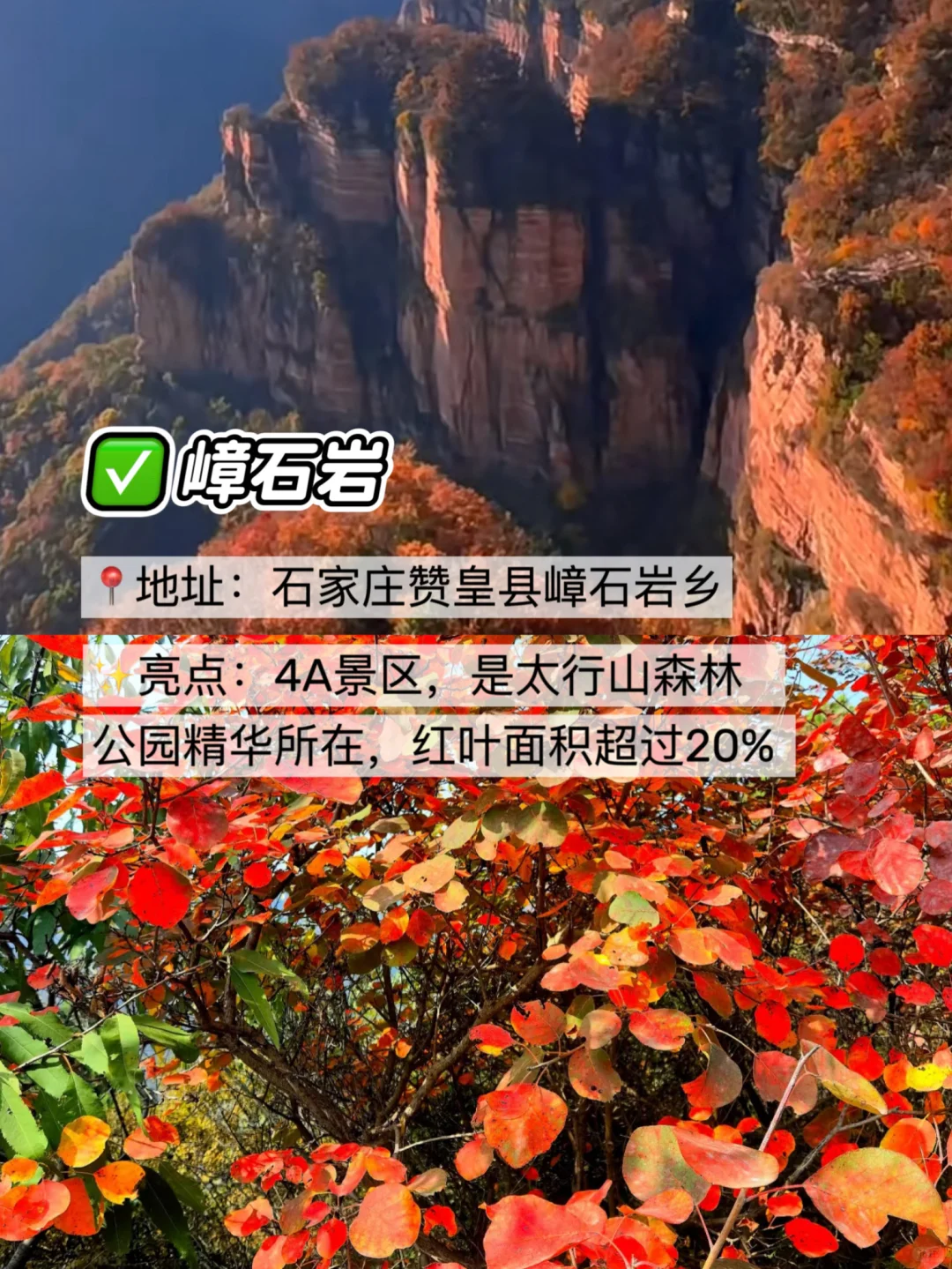 后悔没早看到😭8⃣个石家庄赏红叶好去处