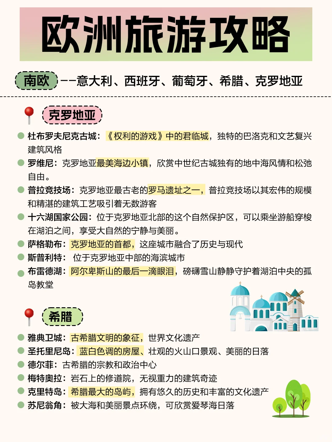 欧洲会惩罚每个不做攻略的人😭懒人速进