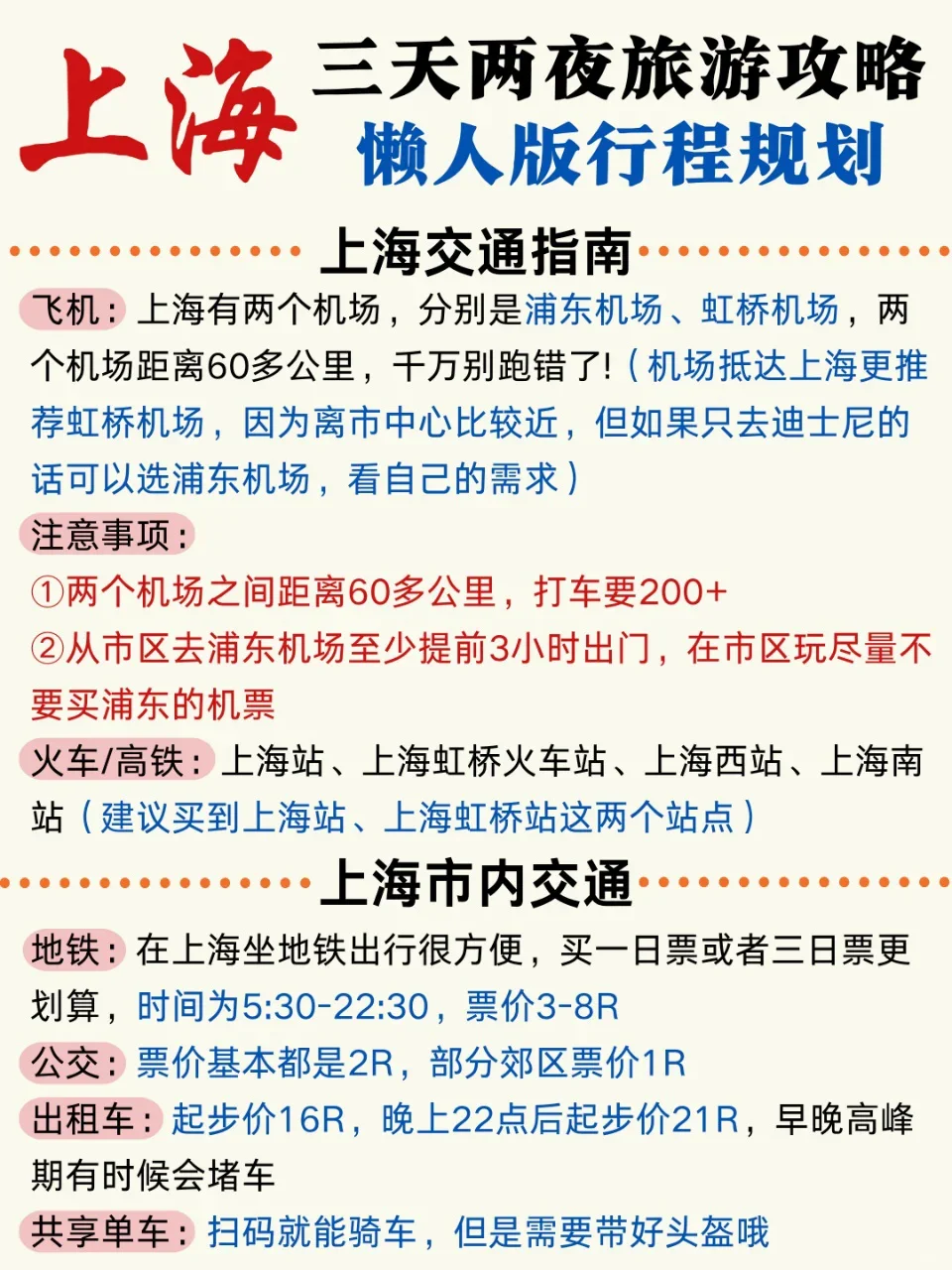 手绘上海旅游地图🗺跟着攻略走不踩雷🎉