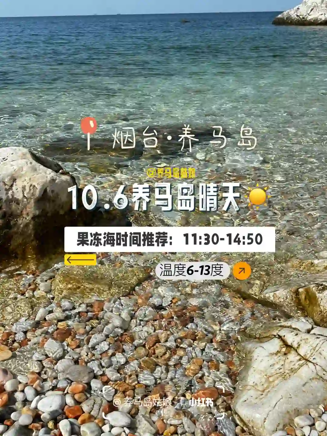 11.6🌟养马岛早7:25实况晴天☀️果冻海推荐‼️