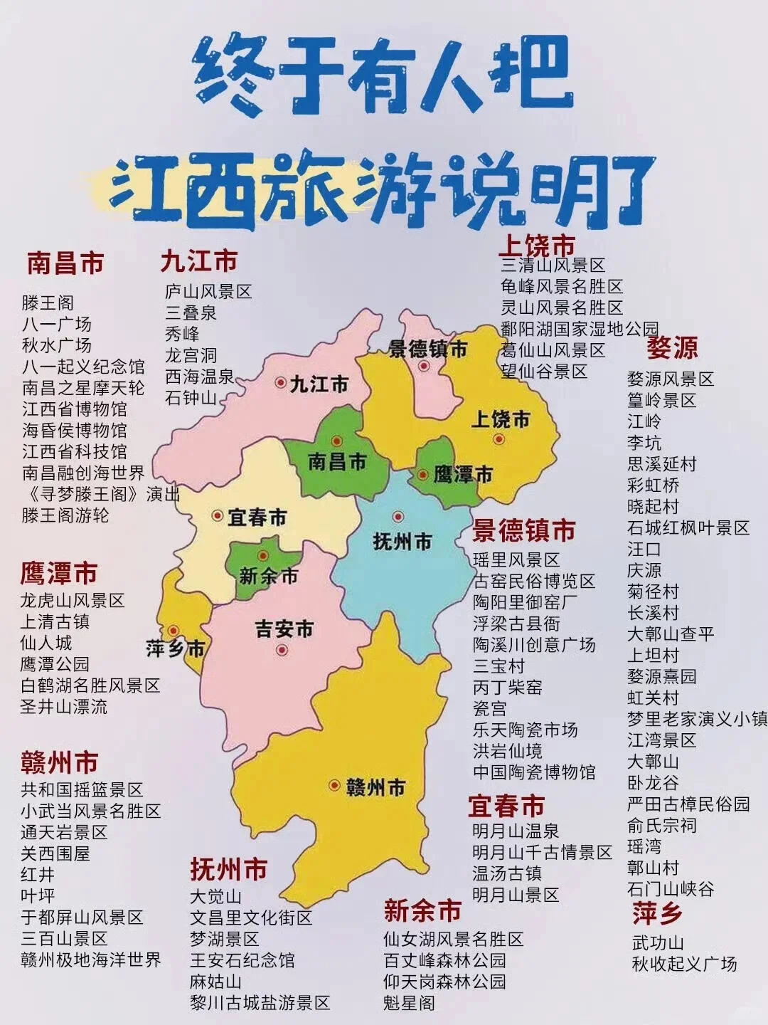 各地旅游景点地图