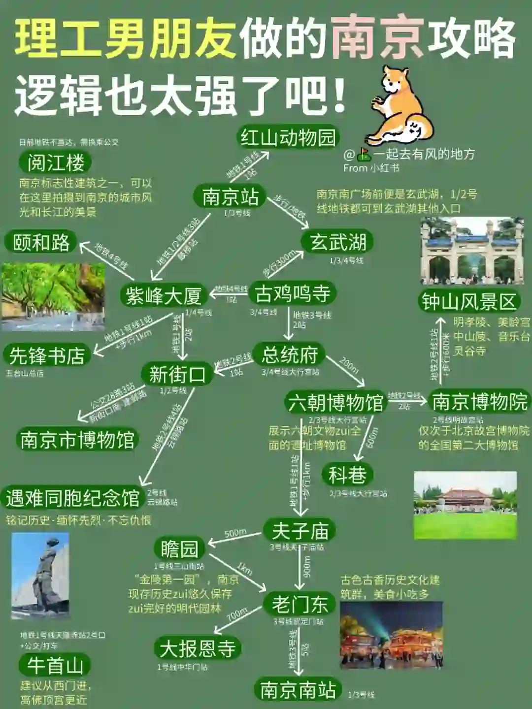 理工男友的南京旅游攻略，可直接抄作业📝