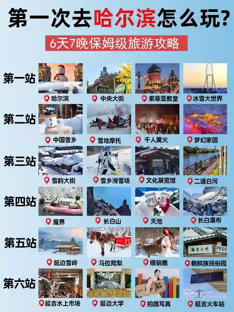 第一次去哈尔滨旅游这样玩❗6天旅游攻略