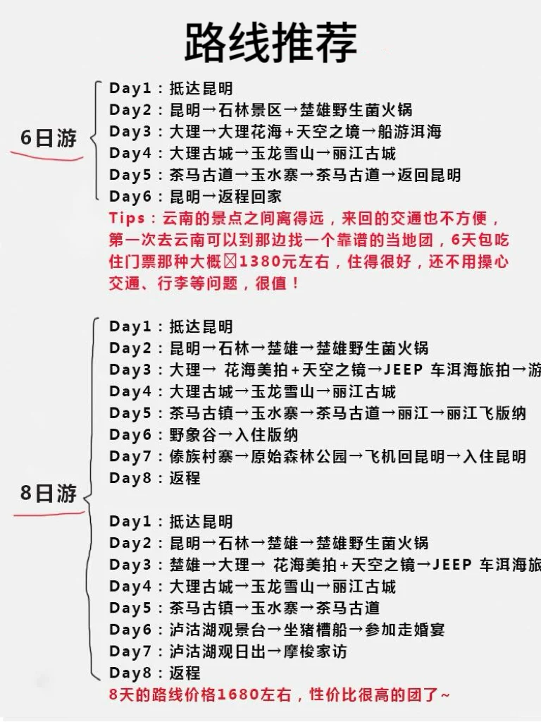 11-12月云南旅游保姆级攻略❤️熬夜总结‼️