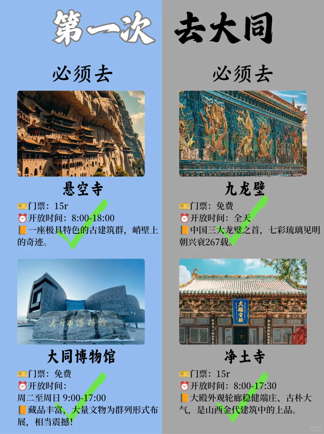 大同必去十大景点❗新手必看❗️附旅游攻略