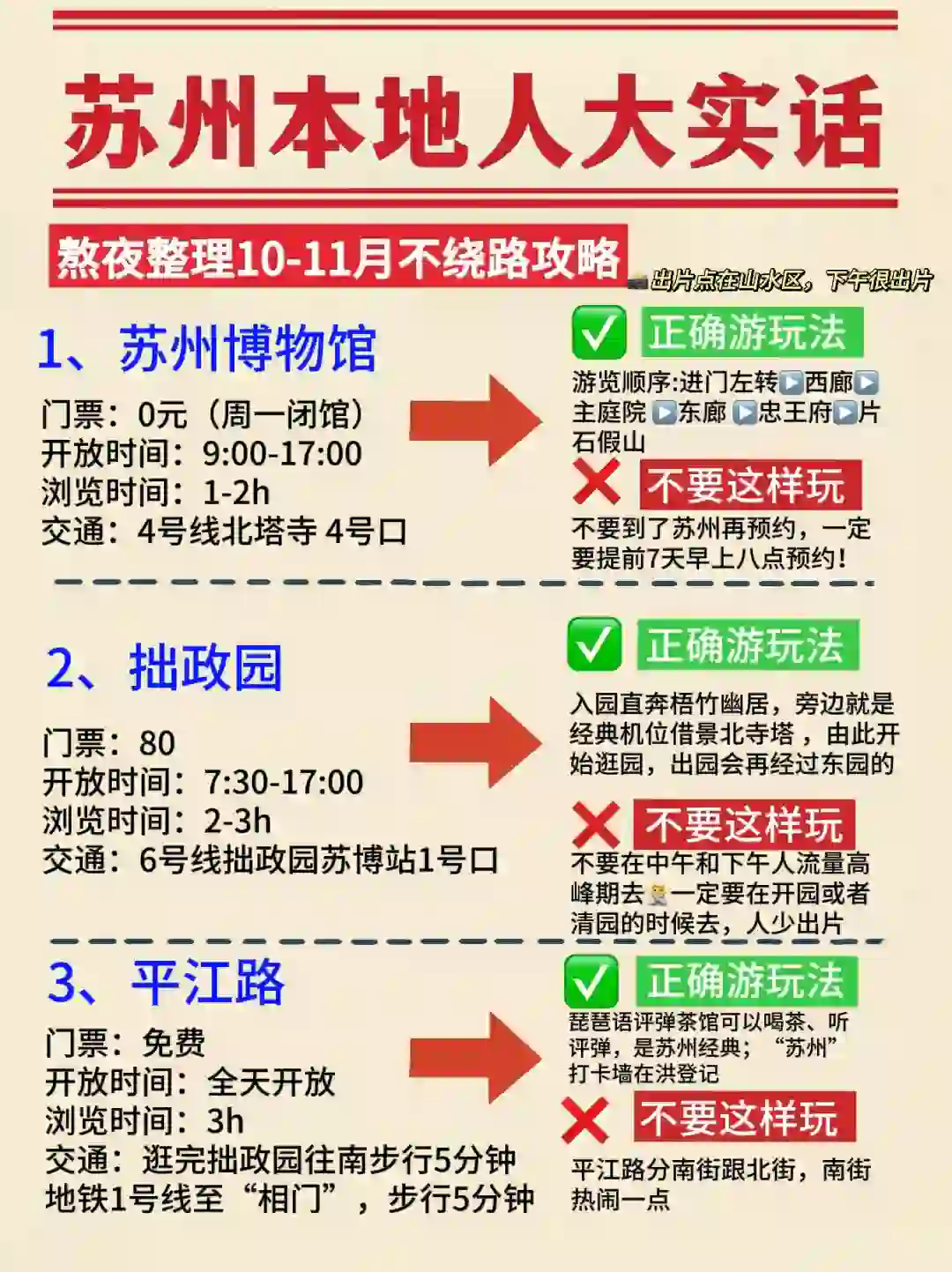 苏州游玩攻略📝送给10月去玩的姐妹