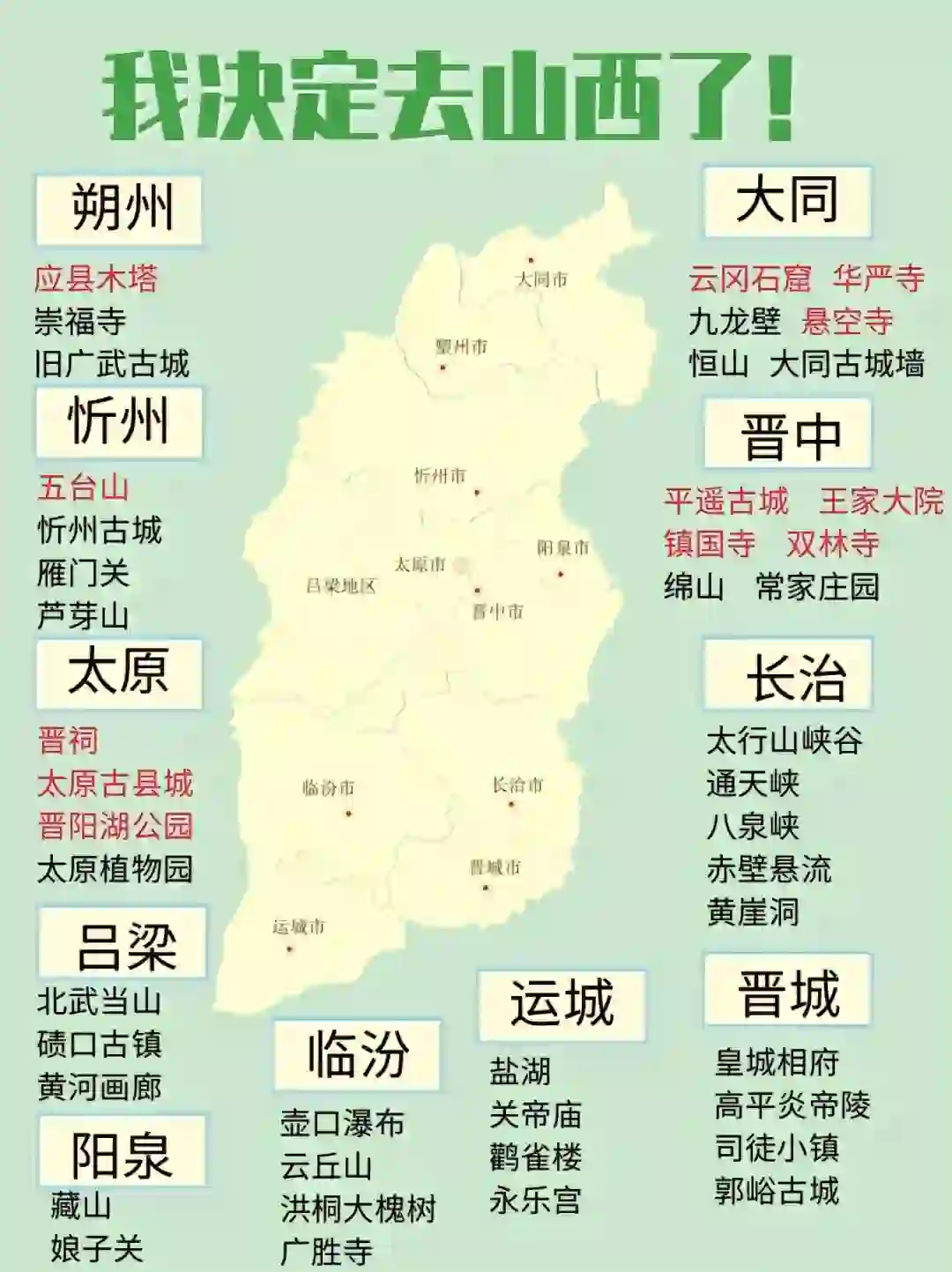 山西旅游景点推荐，大同一日游包车