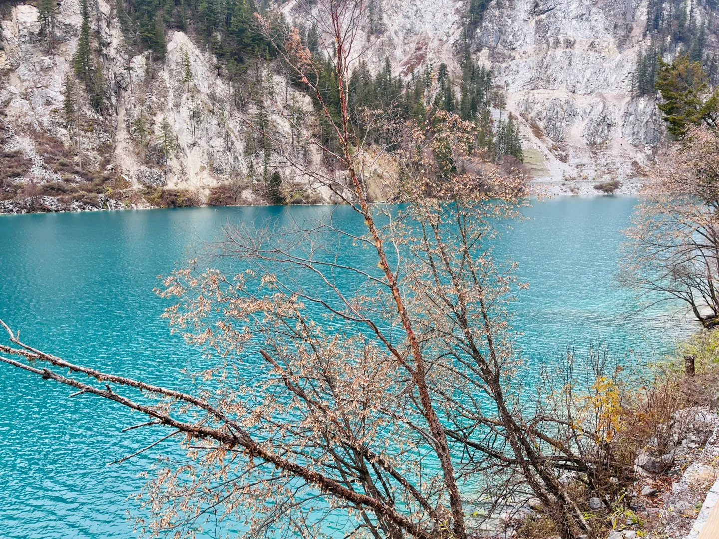 记录阴天的九寨沟