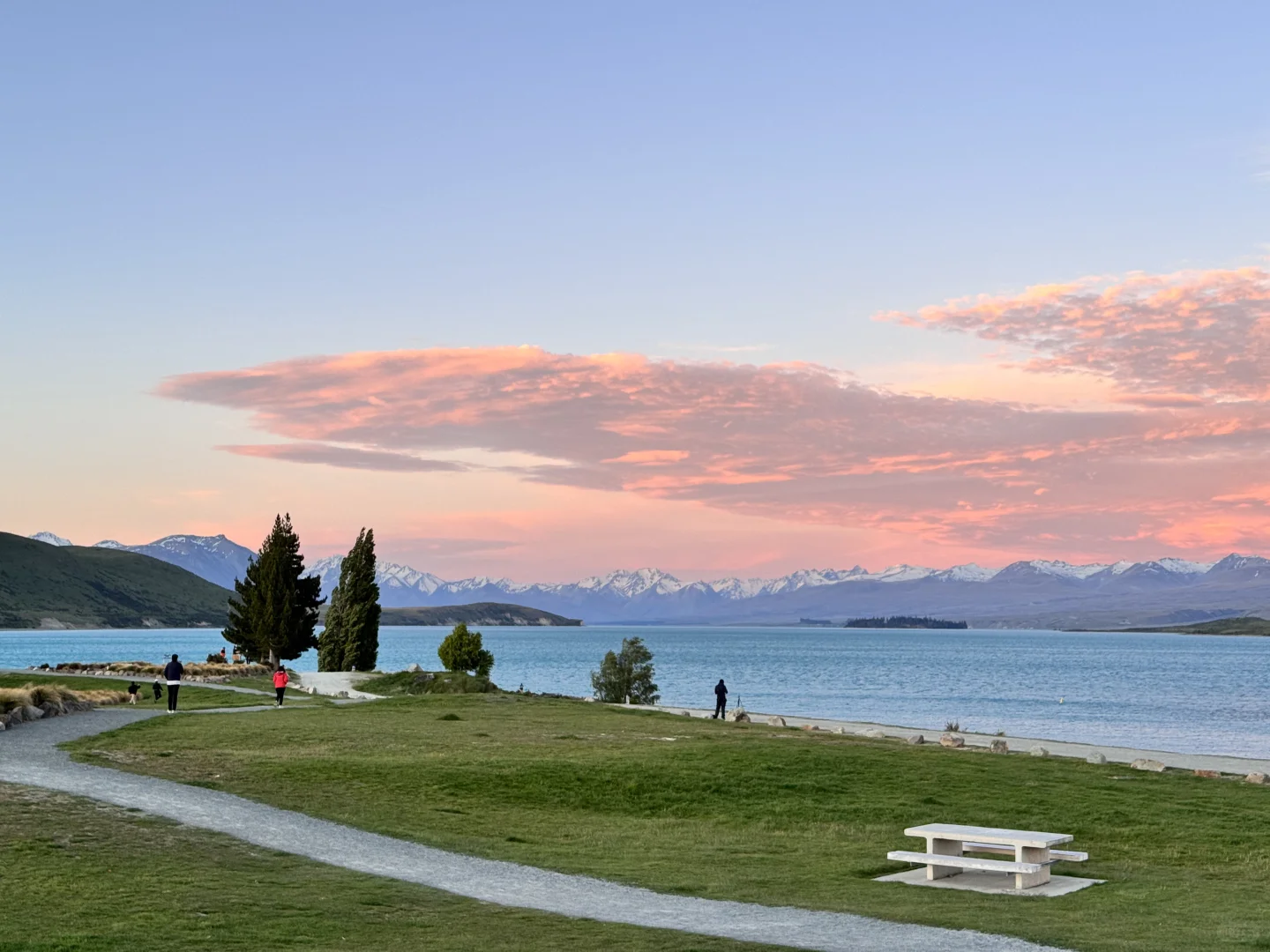 日落金山的tekapo，美的我流泪