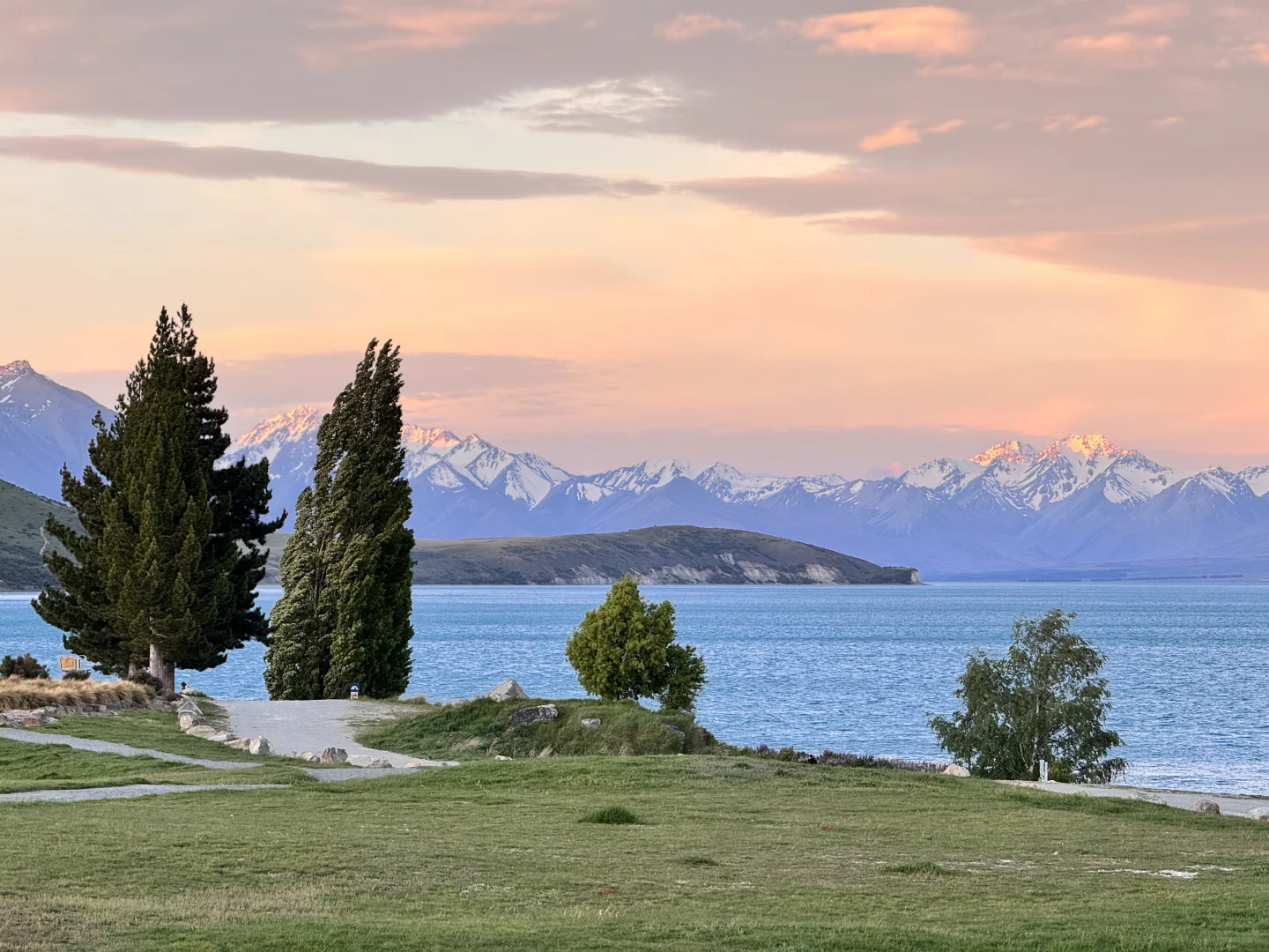 日落金山的tekapo，美的我流泪