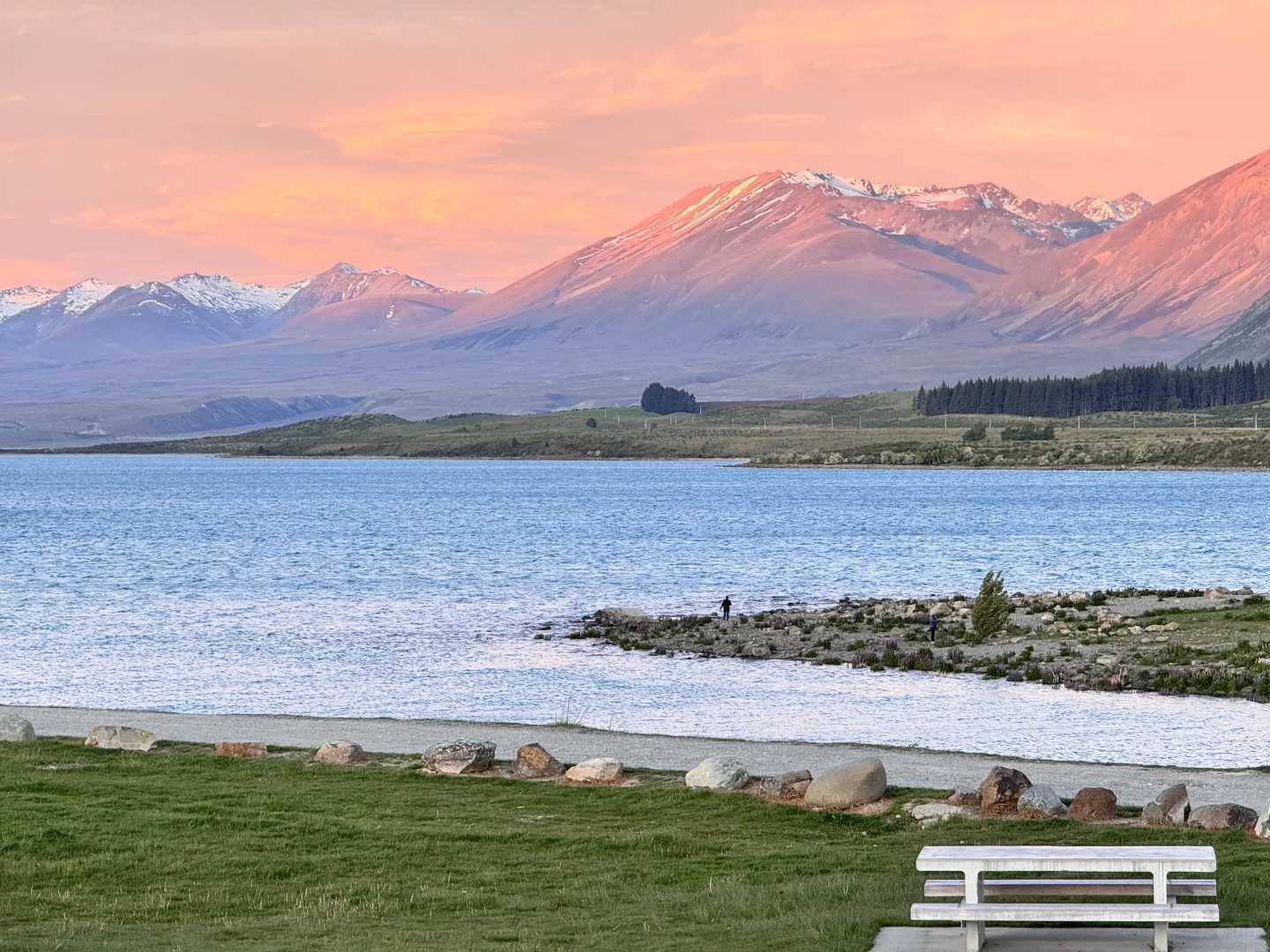 日落金山的tekapo，美的我流泪