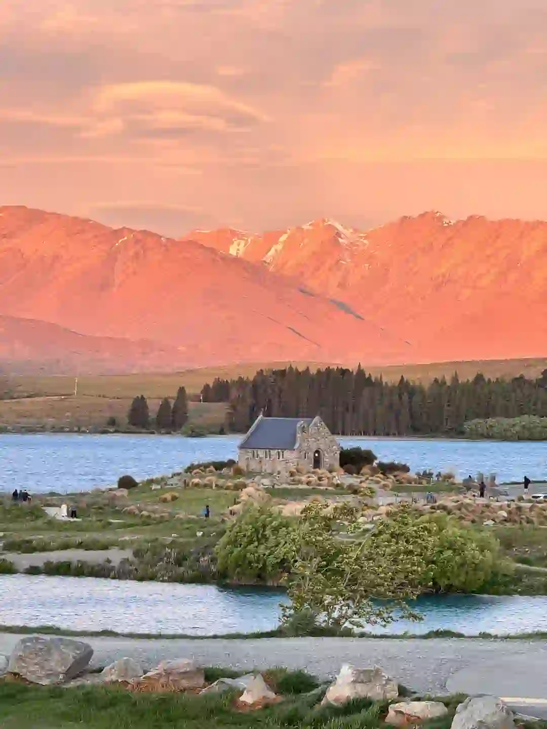 日落金山的tekapo，美的我流泪