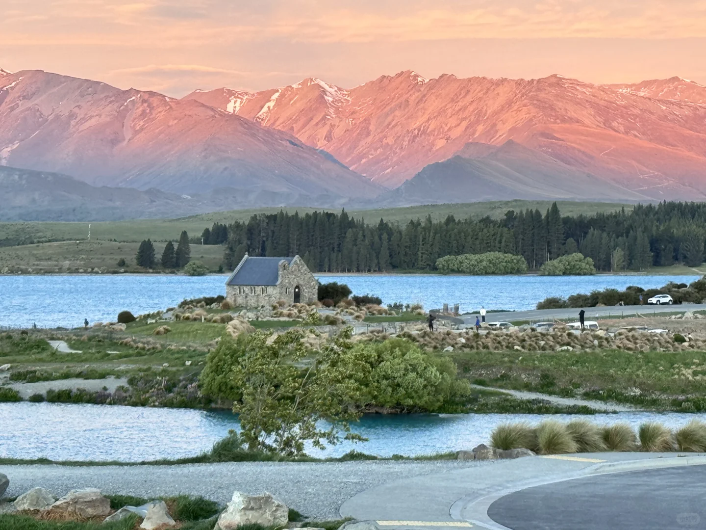 日落金山的tekapo，美的我流泪