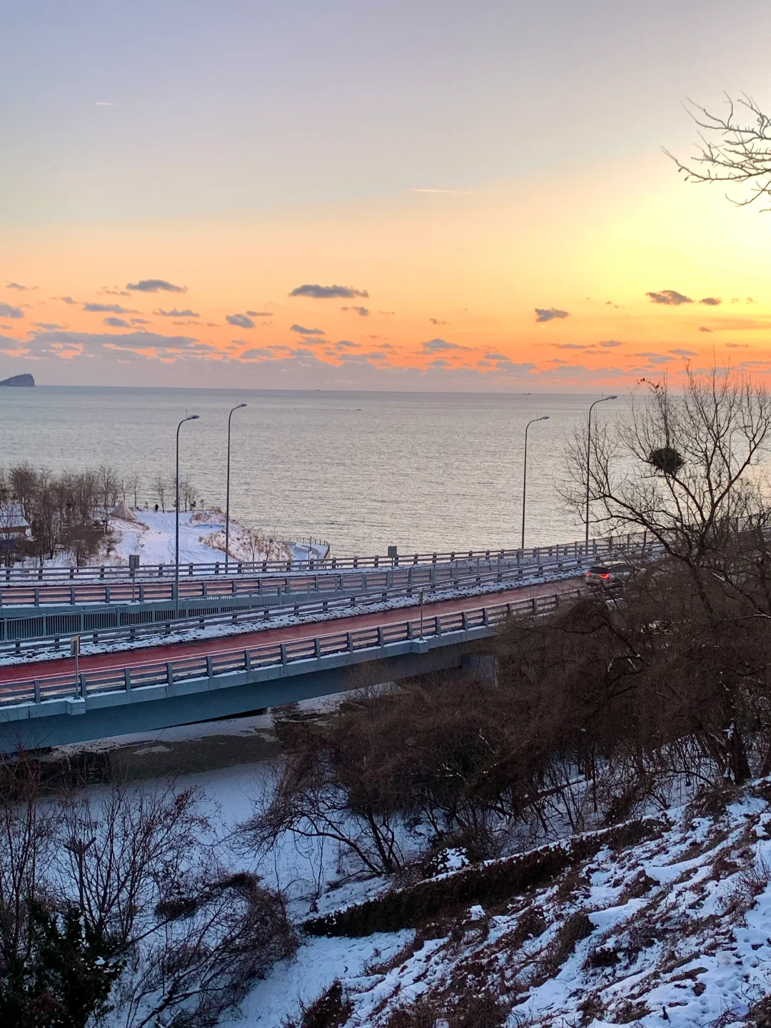 有雪有海的城市真的太美了😭