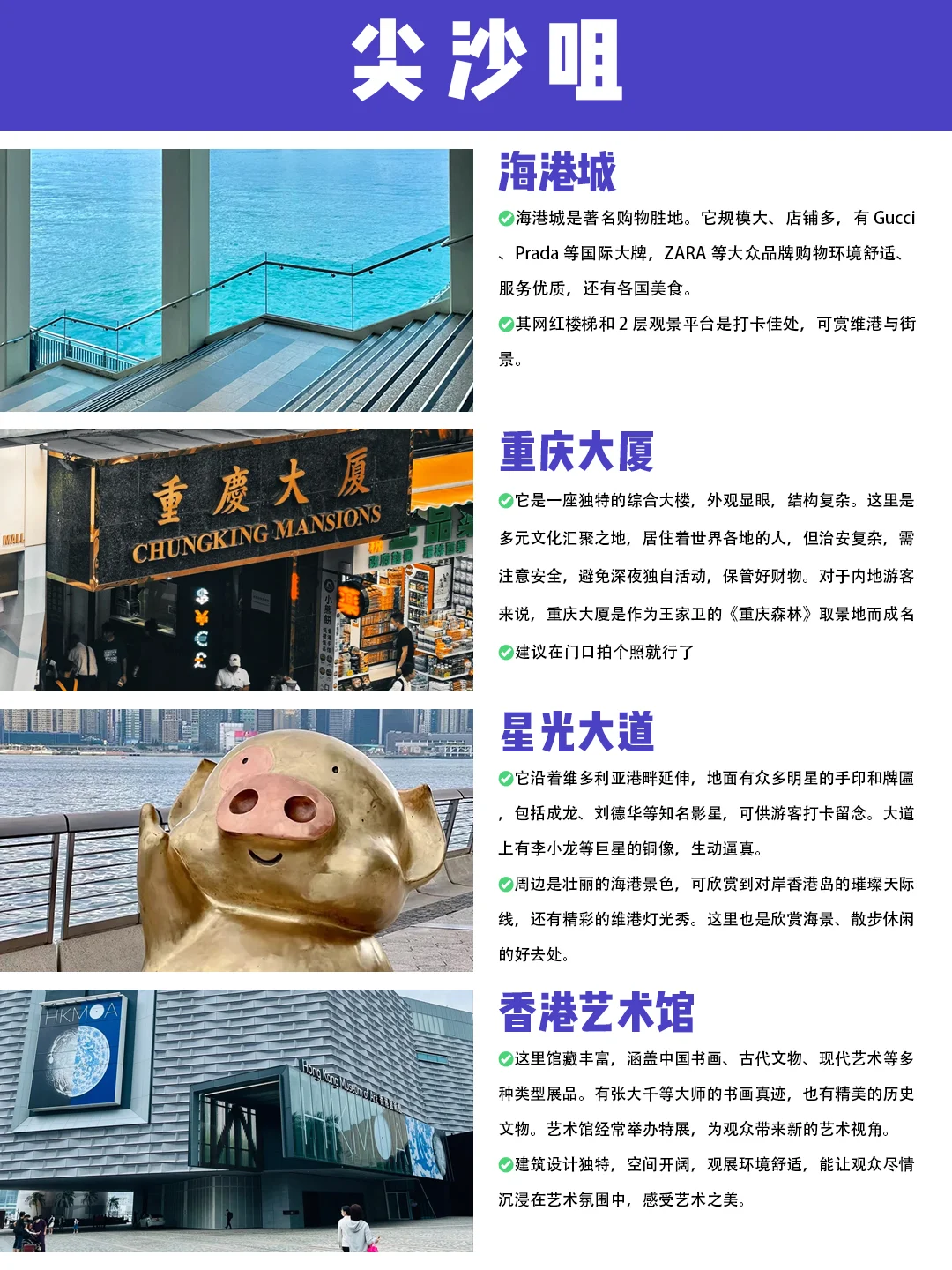 香港旅游攻略｜一张图秒懂香港景点