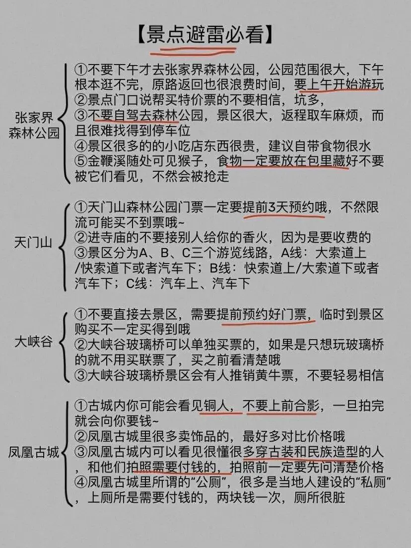 去张家界3次后做的攻略💕全是干货💯