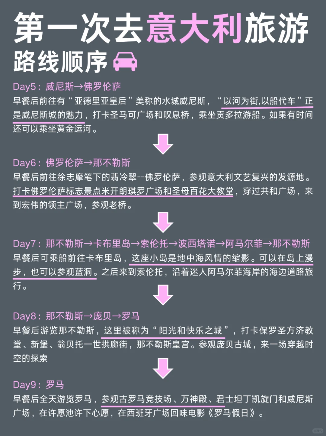 第一次去意大利旅游，游玩顺序千万别搞反‼