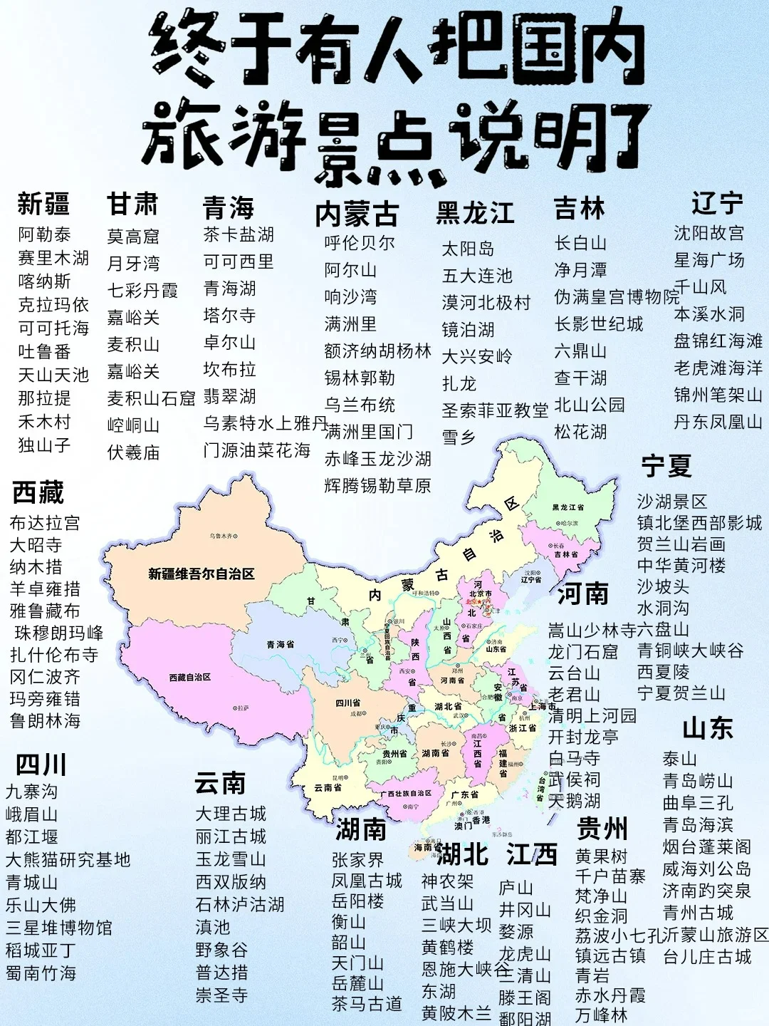 公主们👸国内旅游景点整齐好了，请收藏
