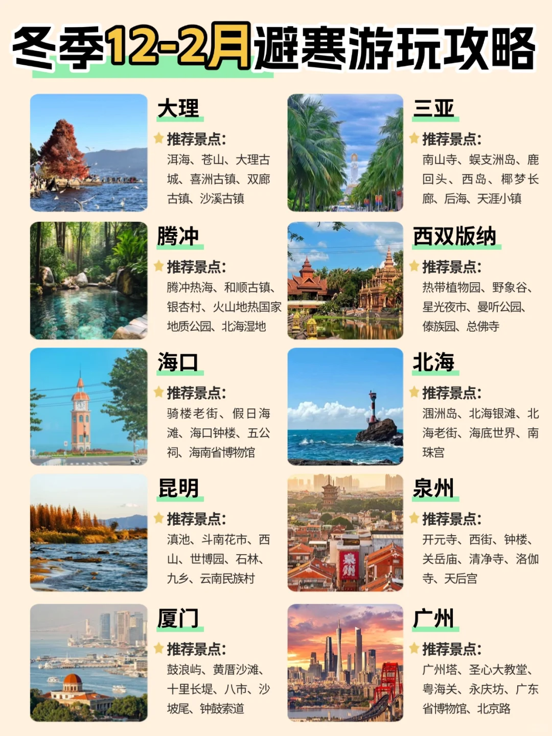 冬季反向旅游｜这些城市避寒游简直绝了