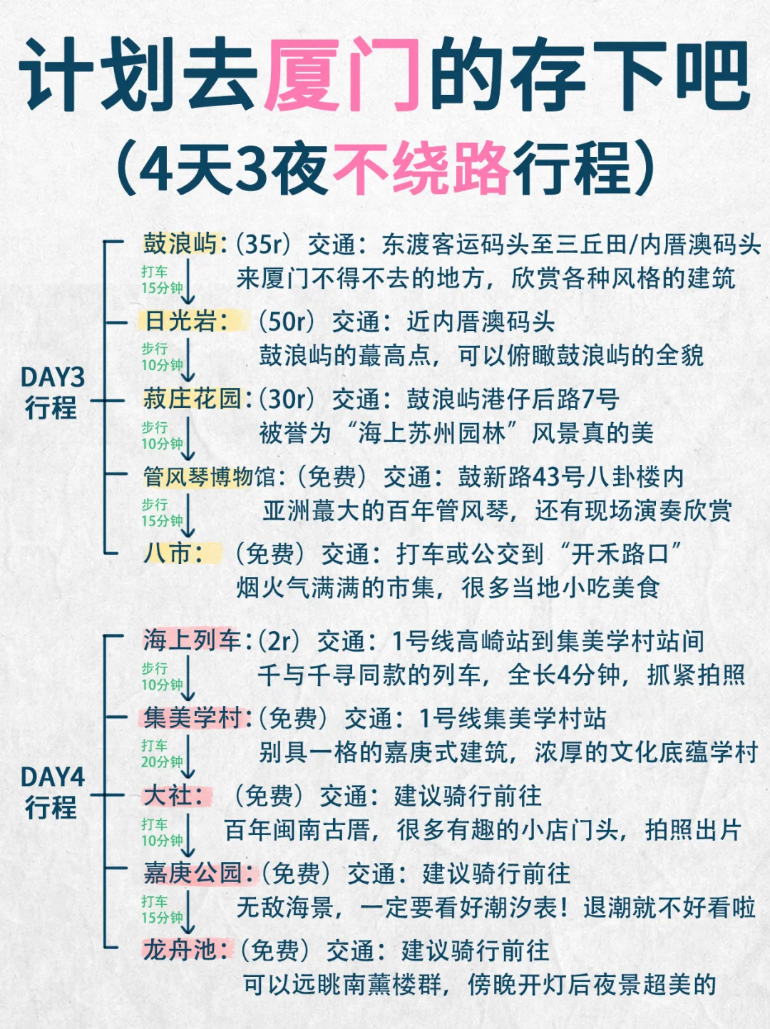 1-2月要来厦门旅游的姐妹们！收好这份攻略！