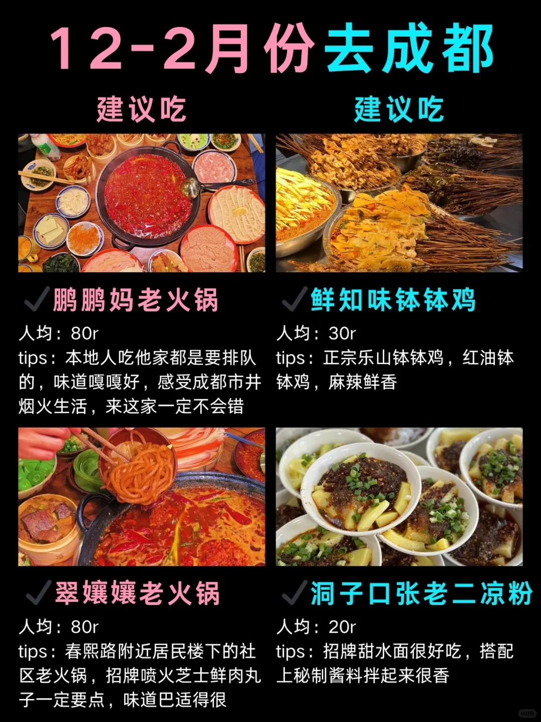 成都12-2月景点，建议去🆚不建议去