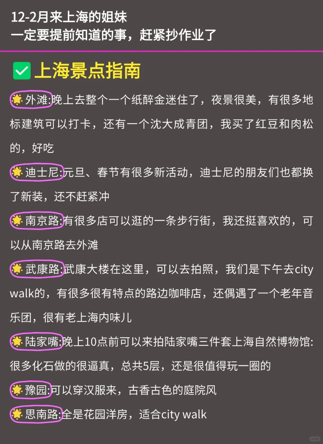 人生建议😭12-2去上海，不做攻略劝你别来