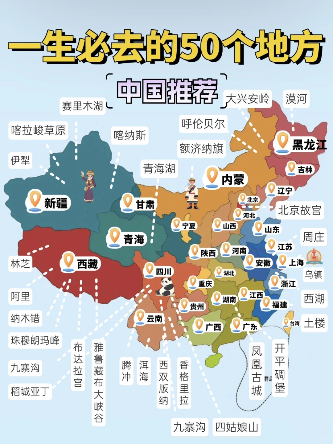 国家地理推荐5⃣️0⃣️个地方，你去过几个