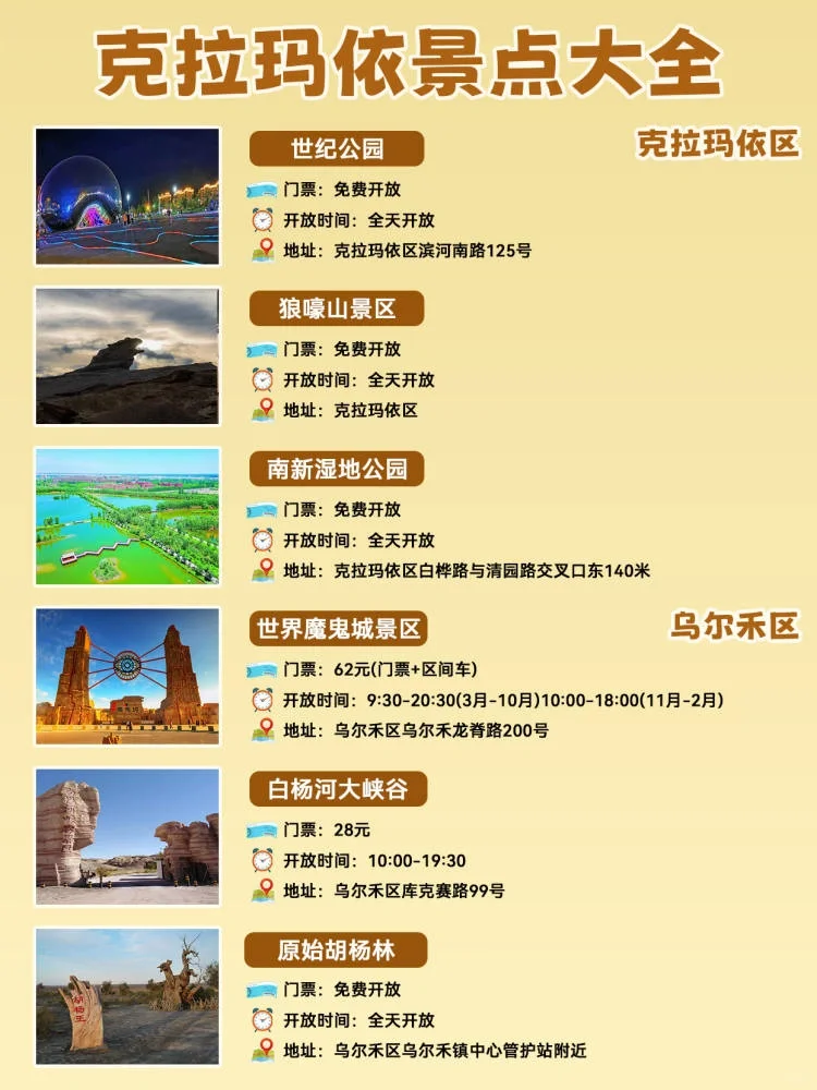 新疆克拉玛依的最佳旅游景点大全，太美了！