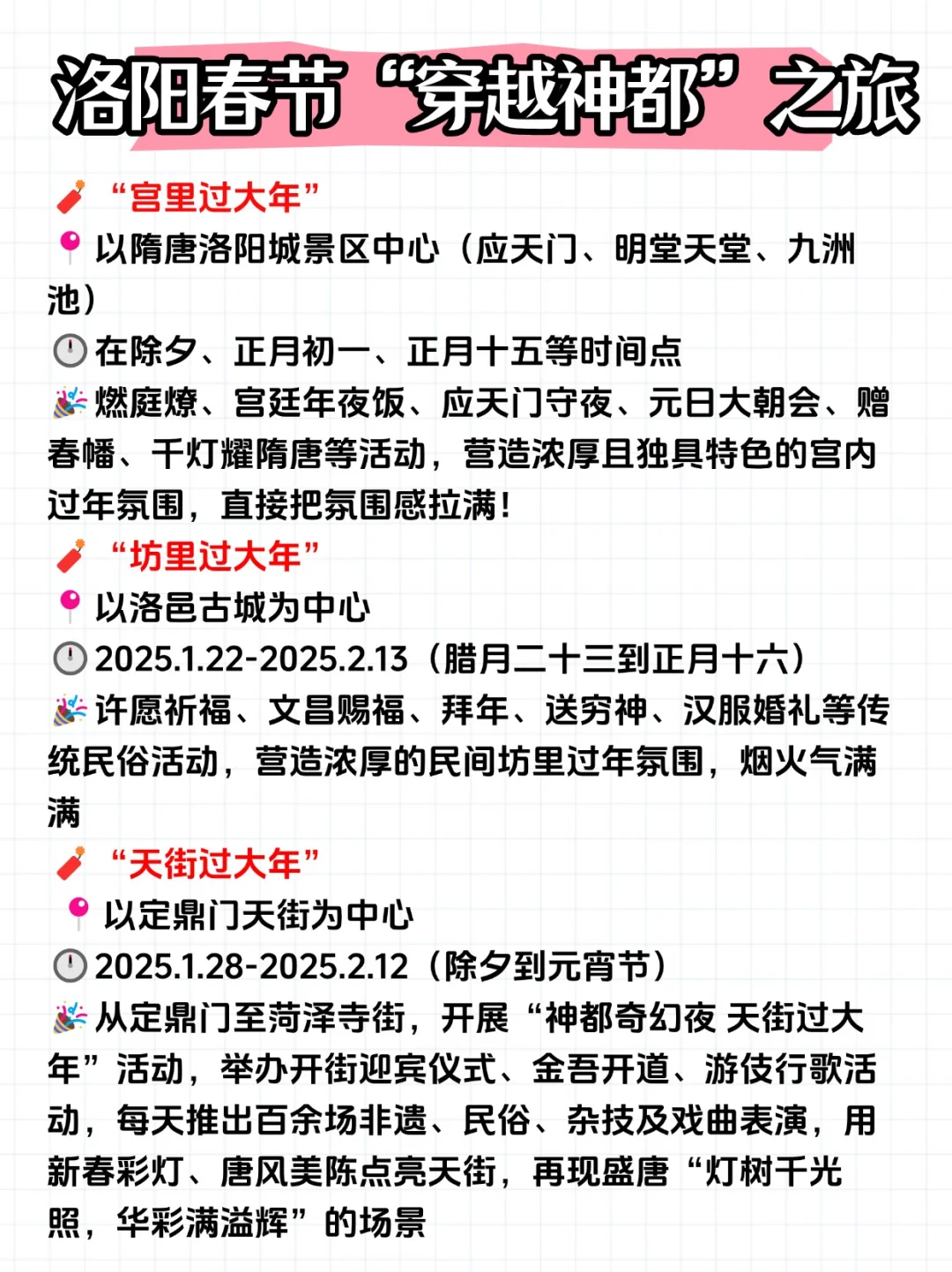 1-3🈷春节&寒假去洛阳，不做攻略劝你别来‼