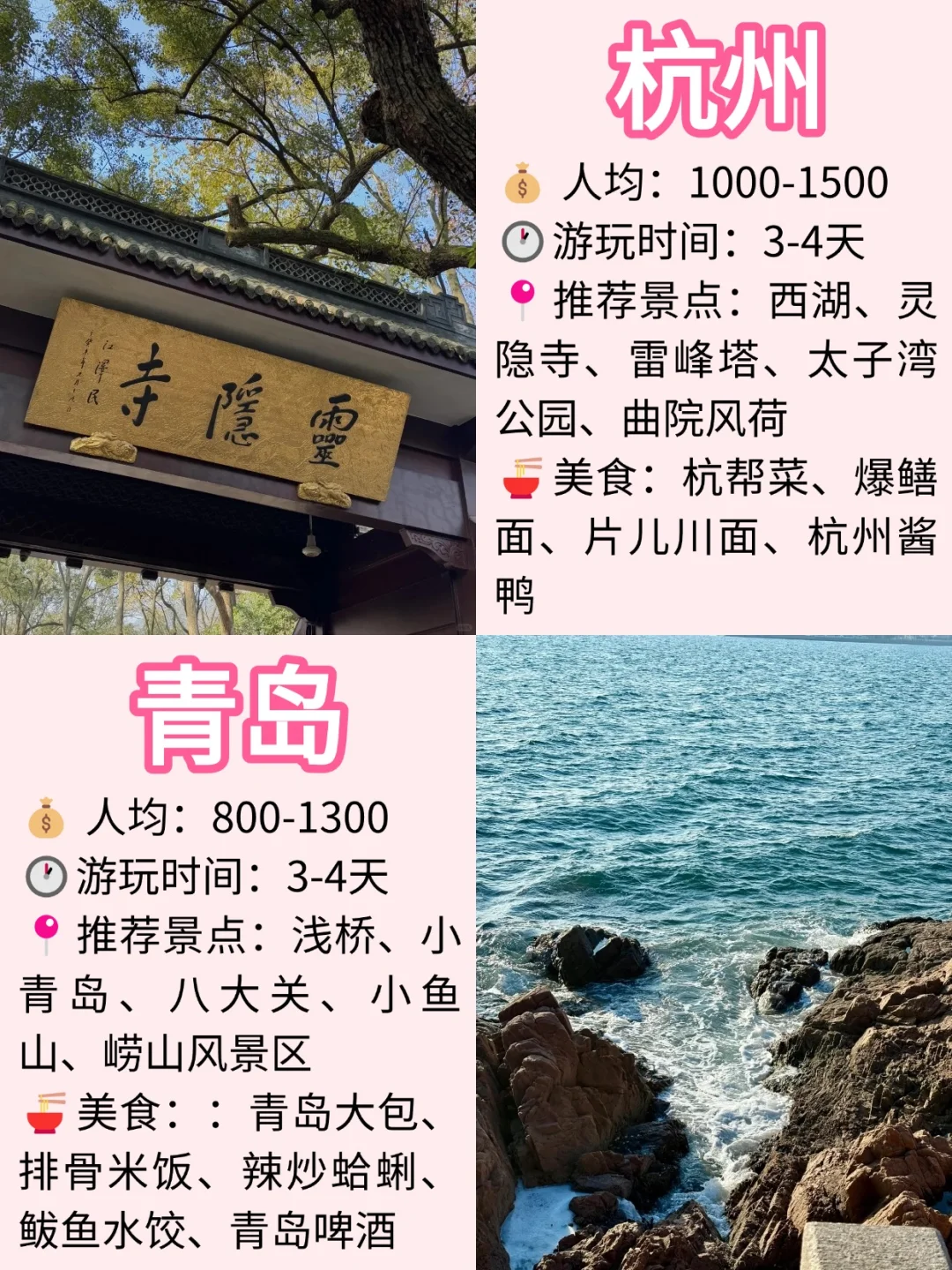 学生党旅游首选|超全城市整理