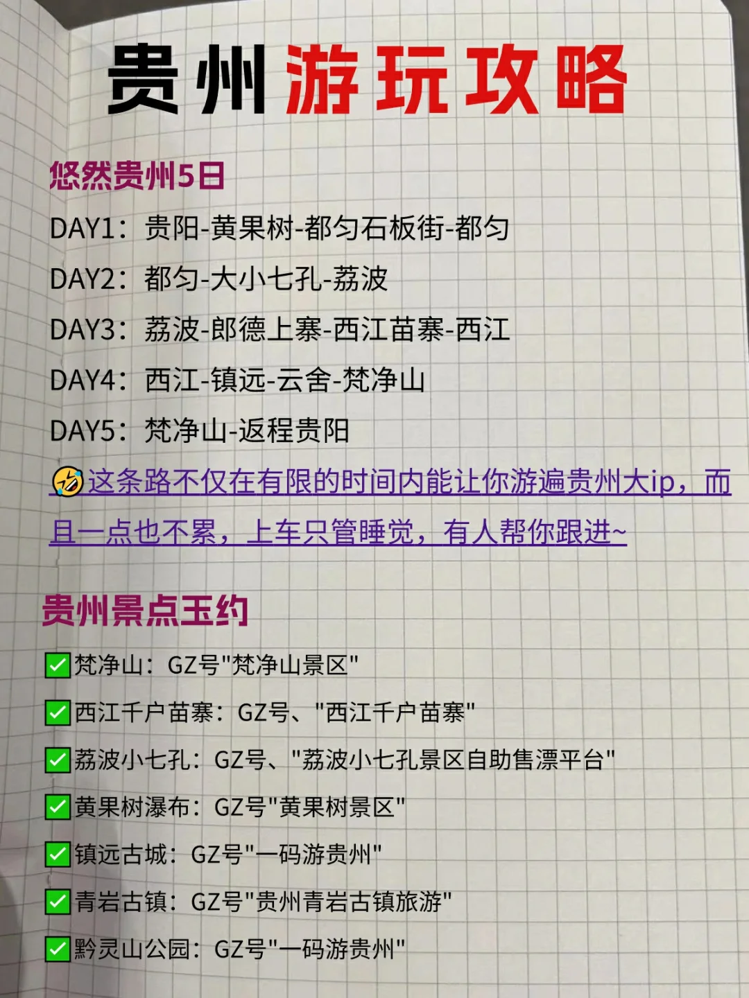 男友超贴心💖贵州旅游攻略大赏