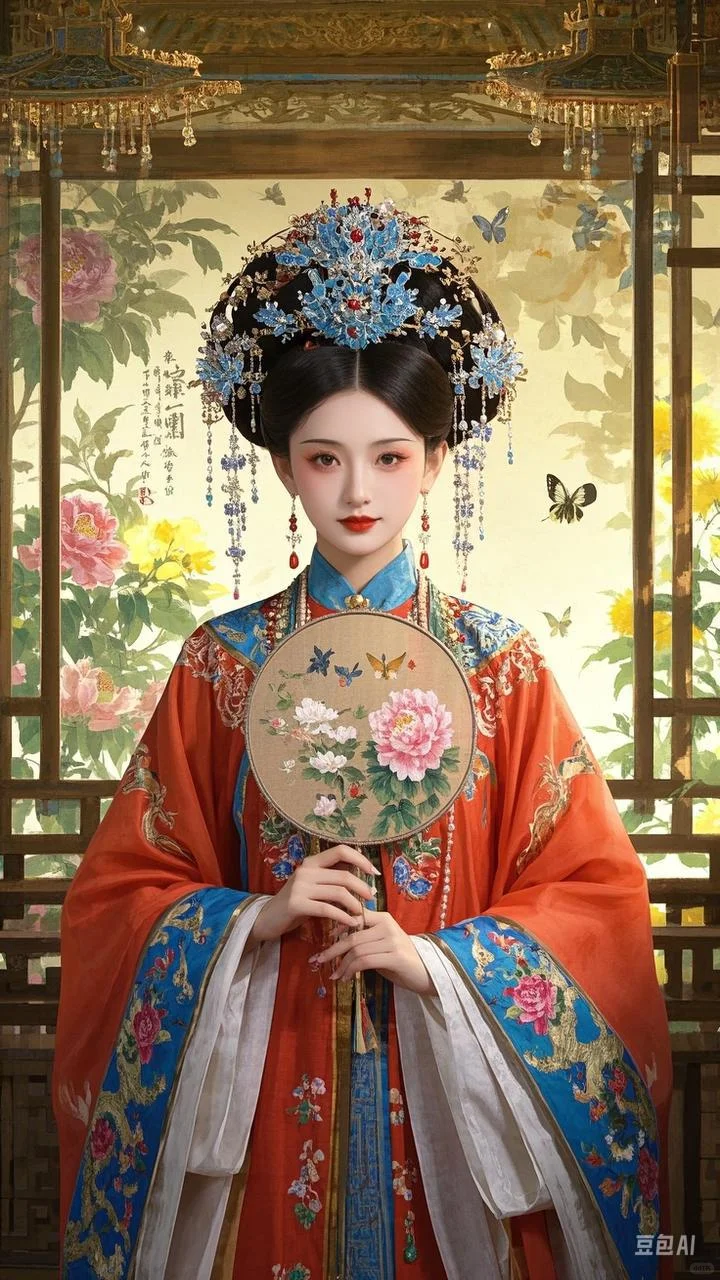 惊鸿一瞥，汉服佳人似画中来，后附咒语