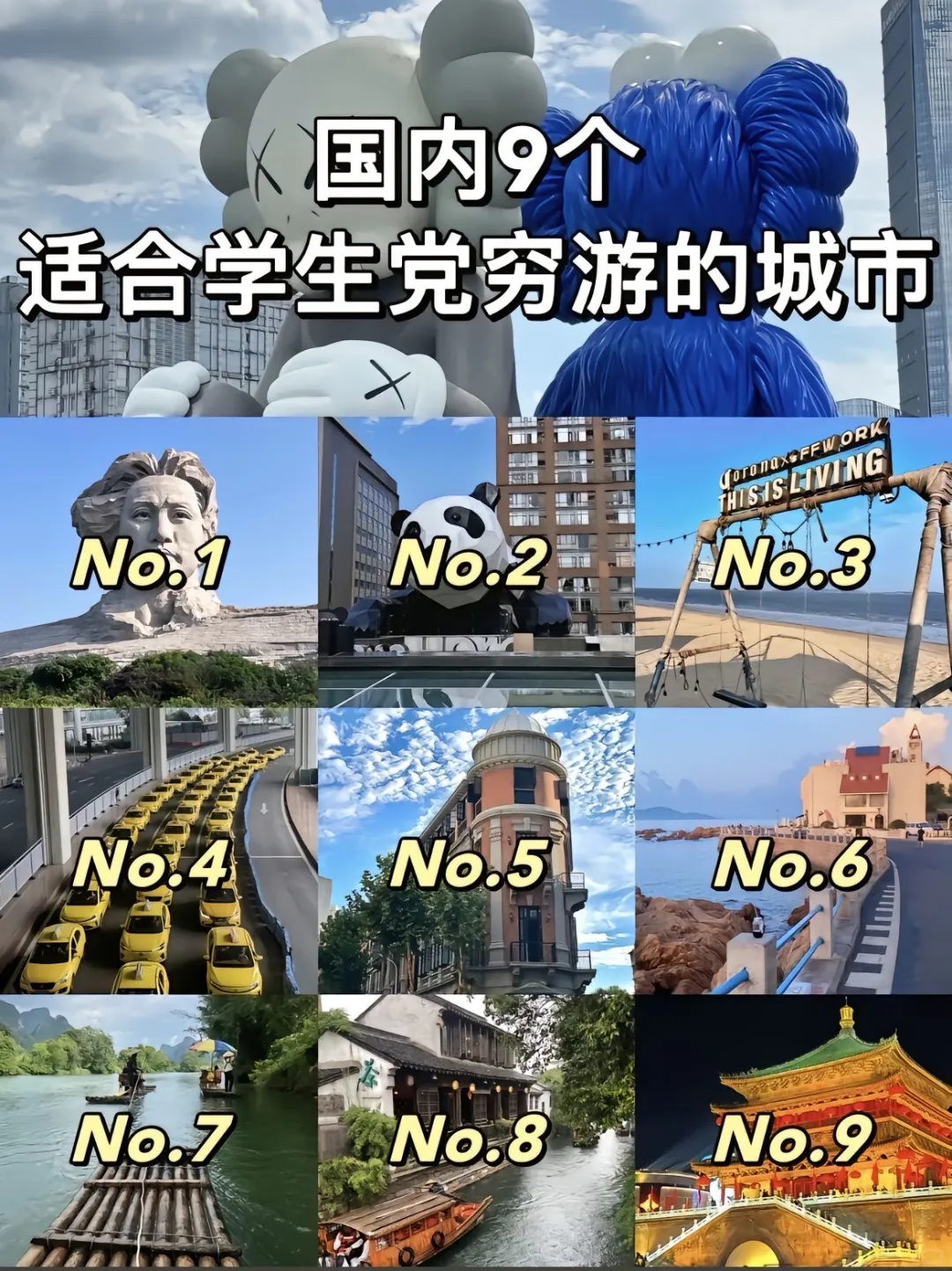 国内适合学生党穷游的9大城市❗️