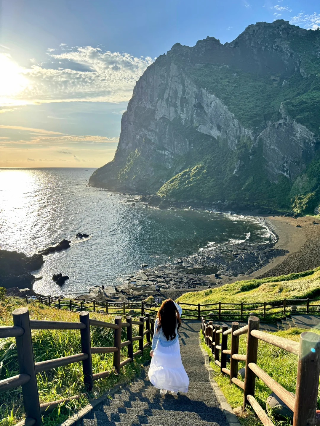 Jeju城山日出峰⛰️在济州岛拍到人生照片