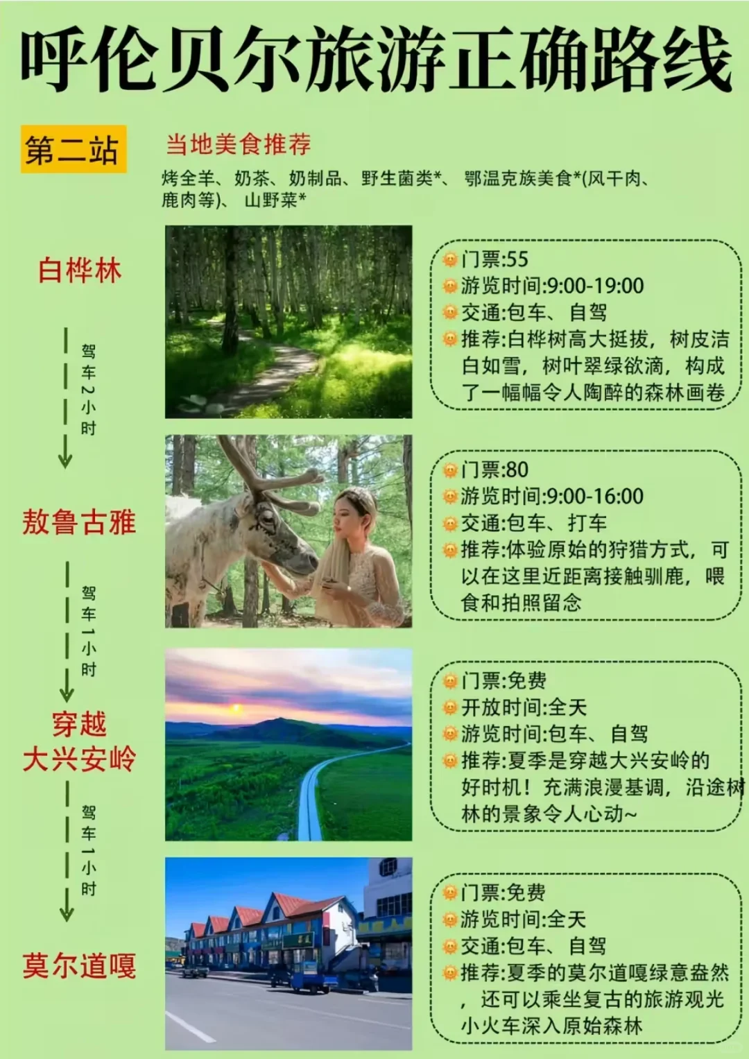 第一次来呼伦贝尔旅游的听劝✅路线攻略❤️
