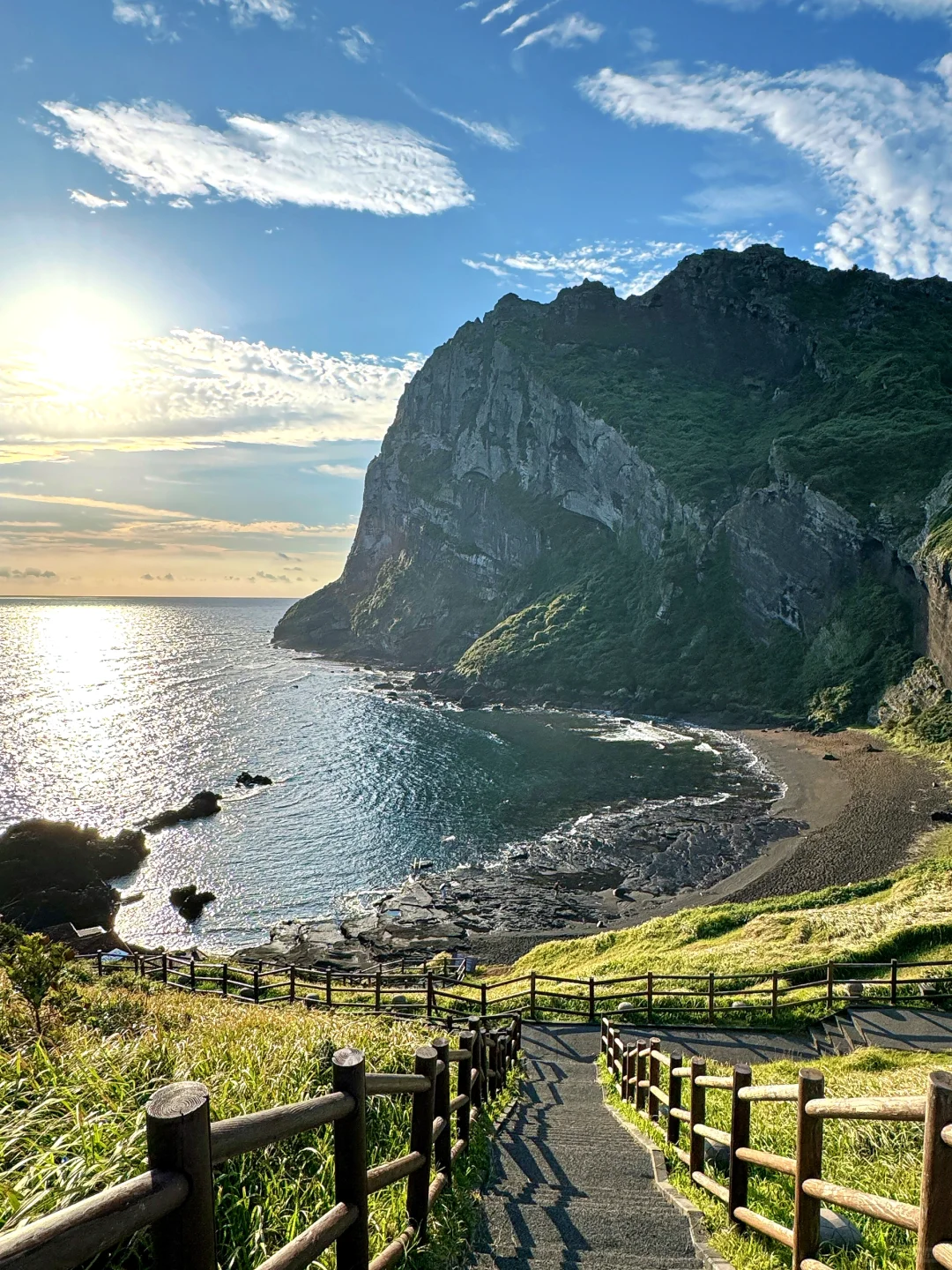 Jeju城山日出峰⛰️在济州岛拍到人生照片